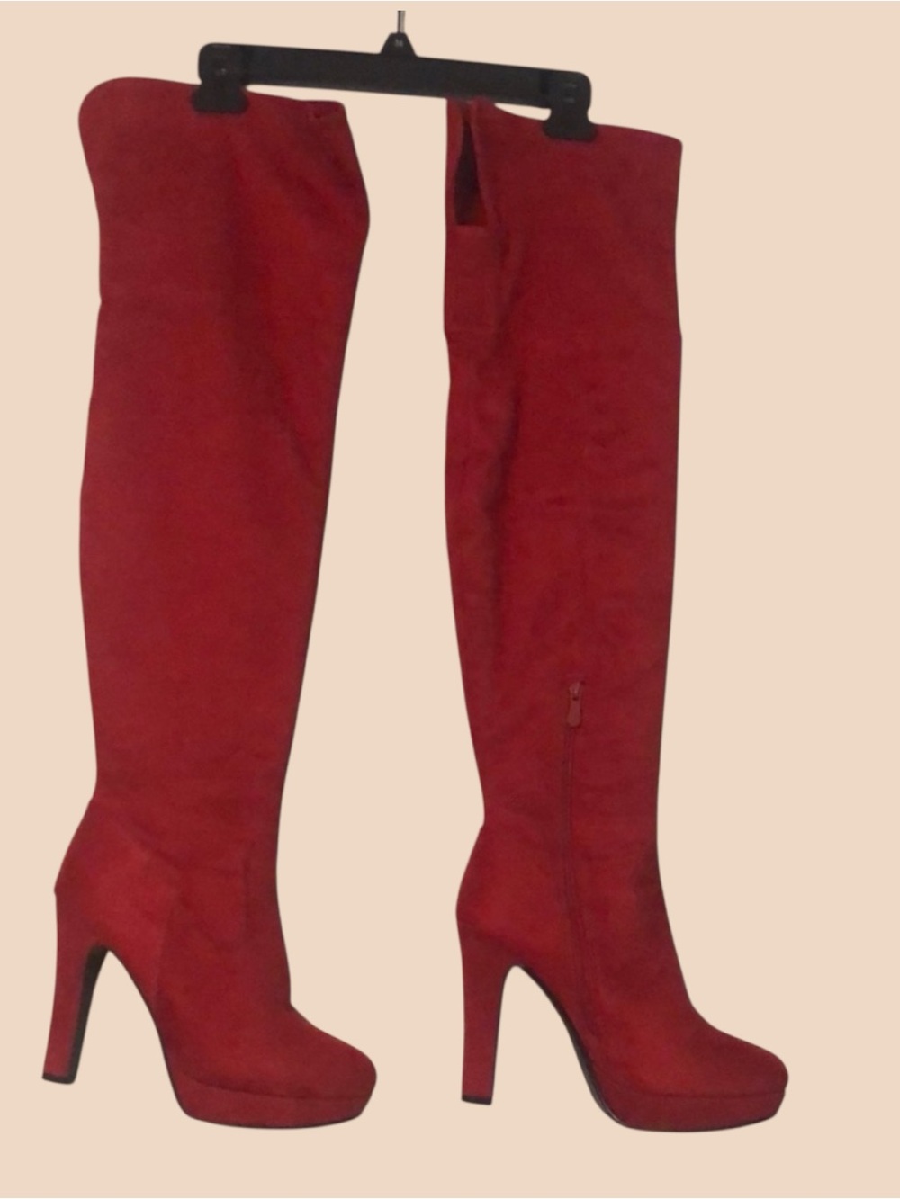 Women's Thigh High Chunky Heel Platform Over The Knee Boots NWT - Picture 1 of 5